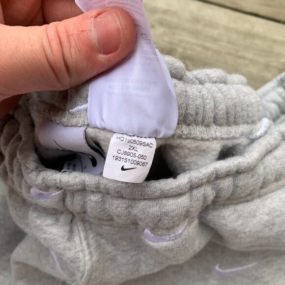 Nike Lab Swoosh Logo Sweat Pants XXL Gray - Picture 10 of 12